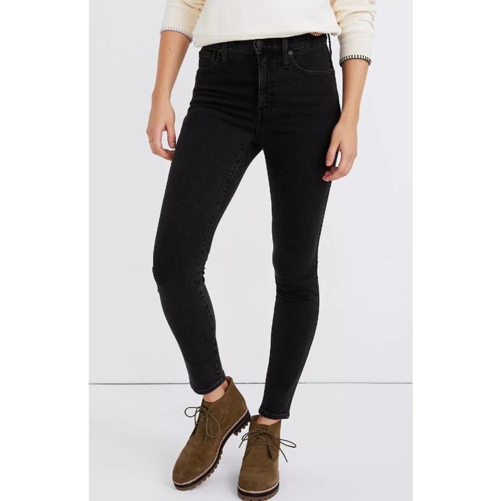 Madewell 10 High Rise Skinny Jeans Black Size 27